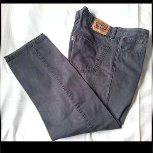 Levi's 505 Jeans Men's 36X30 100% Cotton Regular Fit Straight Leg Gray Denim